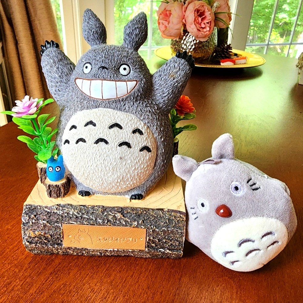 Totoro Piggy Bank and Plush Animal Toy